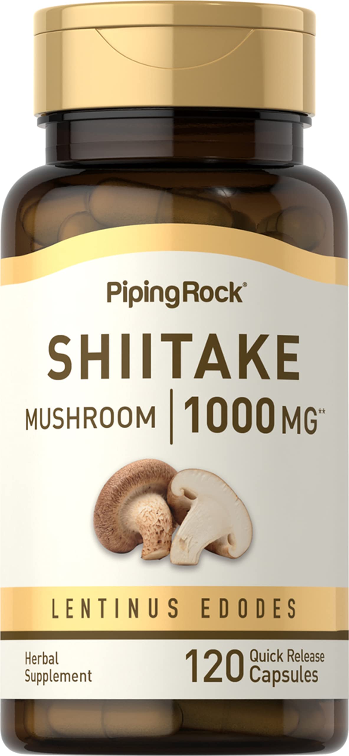 Piping Rock Mushroom Supplement front view of packaging