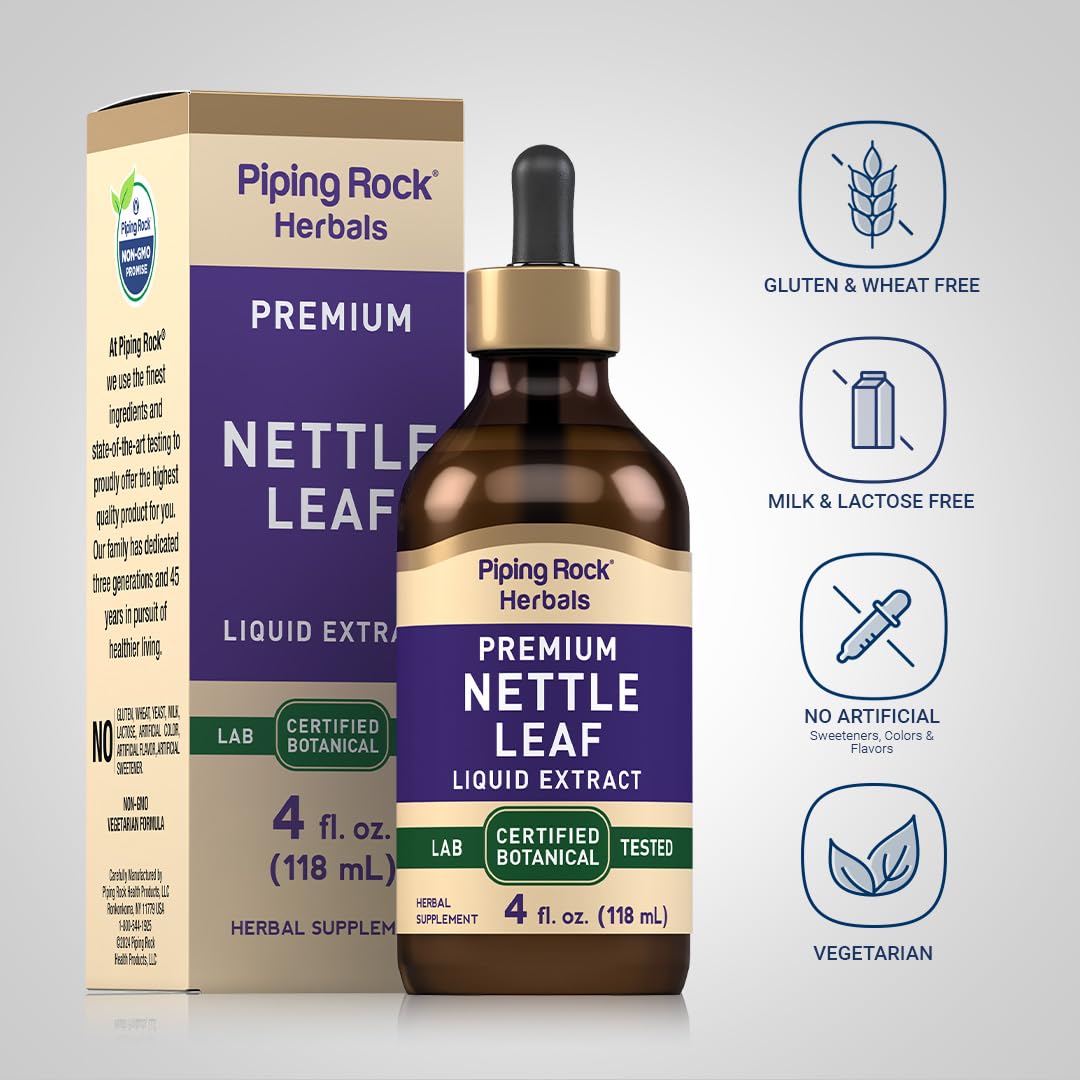 Piping Rock Nettle Liquid Extract 270g label close-up