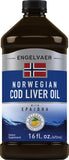 Piping Rock Norwegian Cod Liver Oil 480g front view