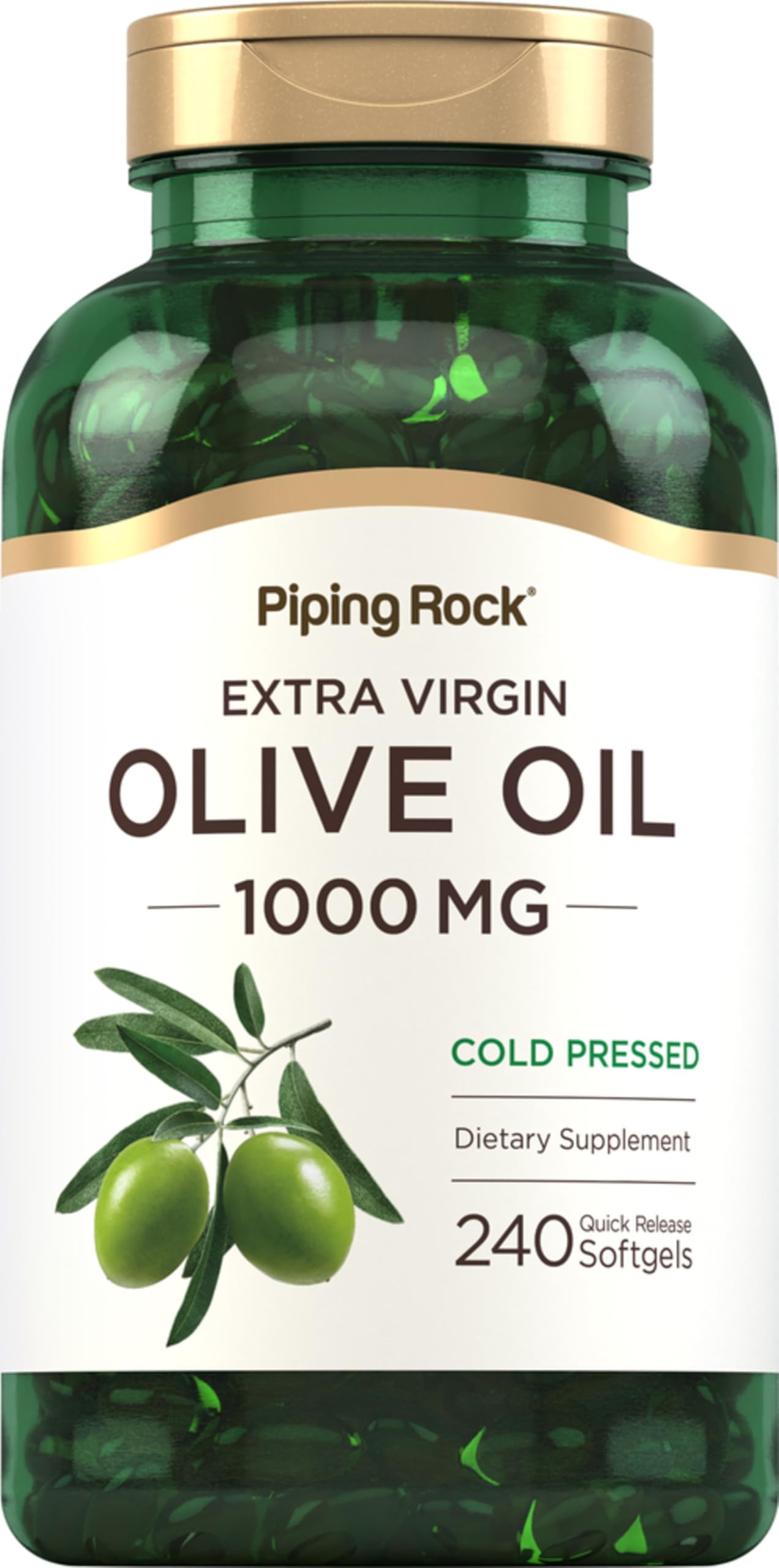 Piping Rock Olive Leaf Extract Quick Release Softgels front view