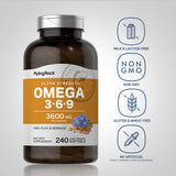 Piping Rock Omega-3 Fish Flax Borage Oil 472g capsule close-up