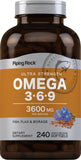 Piping Rock Omega-3 Fish Flax Borage Oil 472g front view