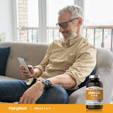 Piping Rock Omega-3 Fish Flax Borage Oil 472g lifestyle scene