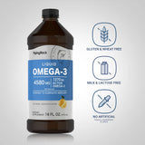 Piping Rock Omega-3 Fish Oil 481g liquid bottle back view