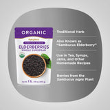 Piping Rock Organic Elderberry Supplement 472g packaging