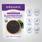 Piping Rock Organic Elderberry Supplement 472g side view