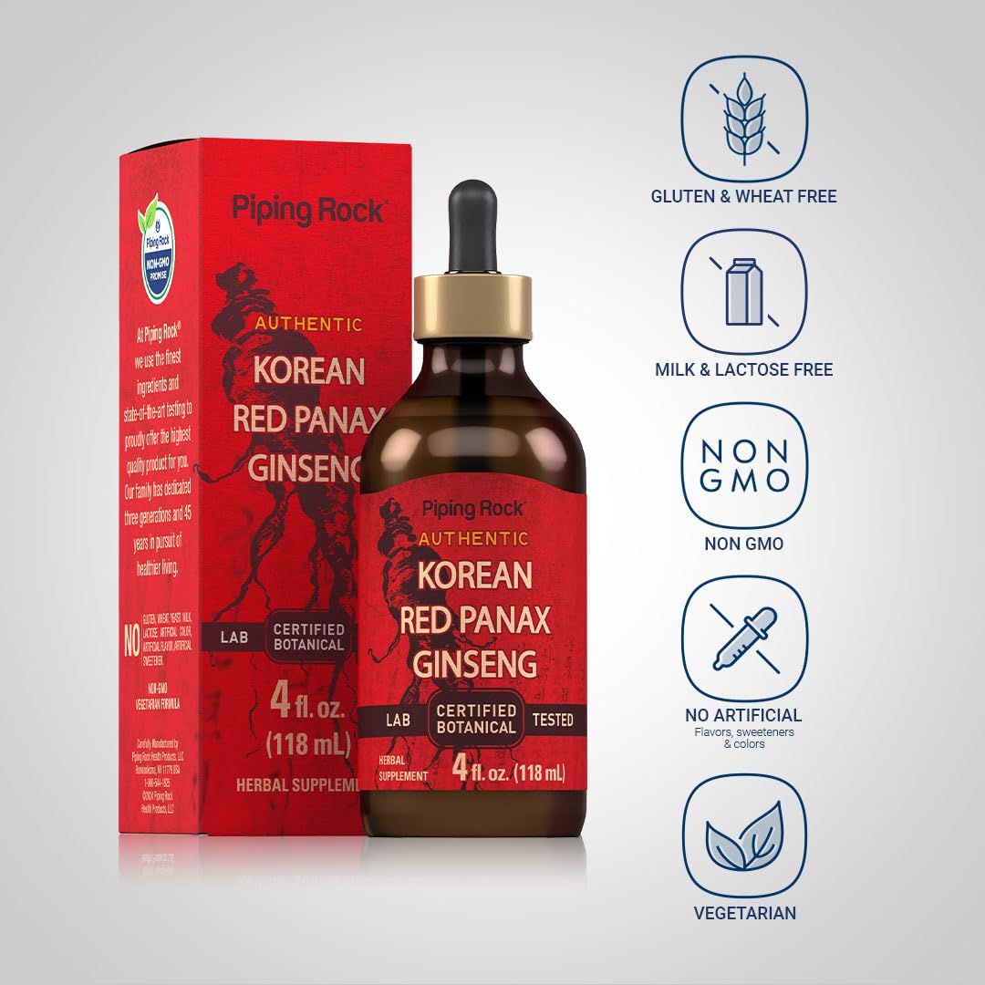 Piping Rock Panax Ginseng Liquid Extract liquid pour demonstration