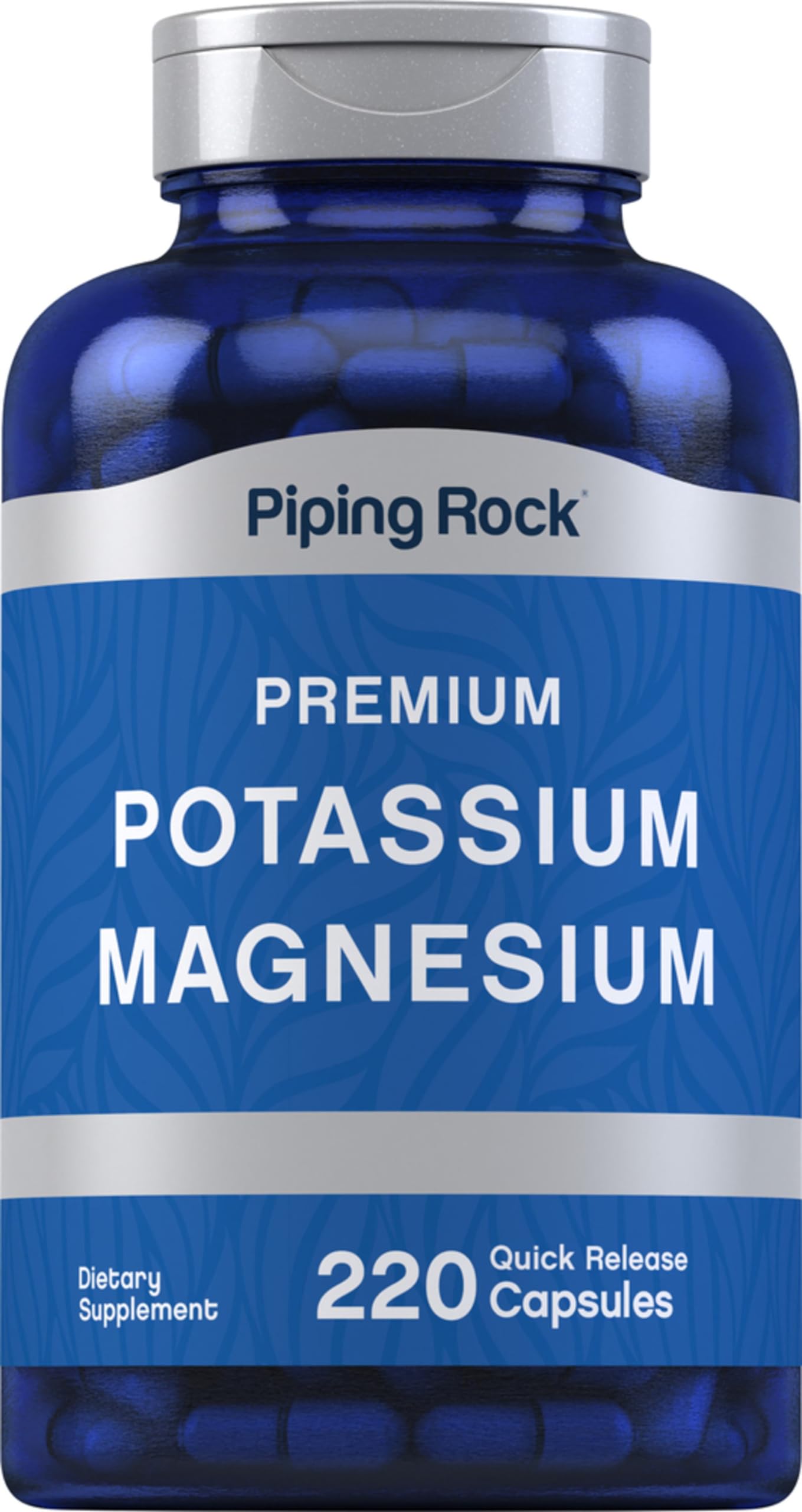 Piping Rock Potassium and Magnesium Capsules front view