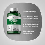 Piping Rock Potassium Citrate bottle with capsules inside