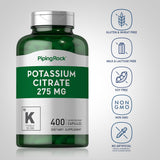 Piping Rock Potassium Citrate capsules on a wooden table