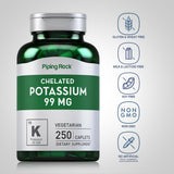 Piping Rock Potassium Gluconate supplement side view