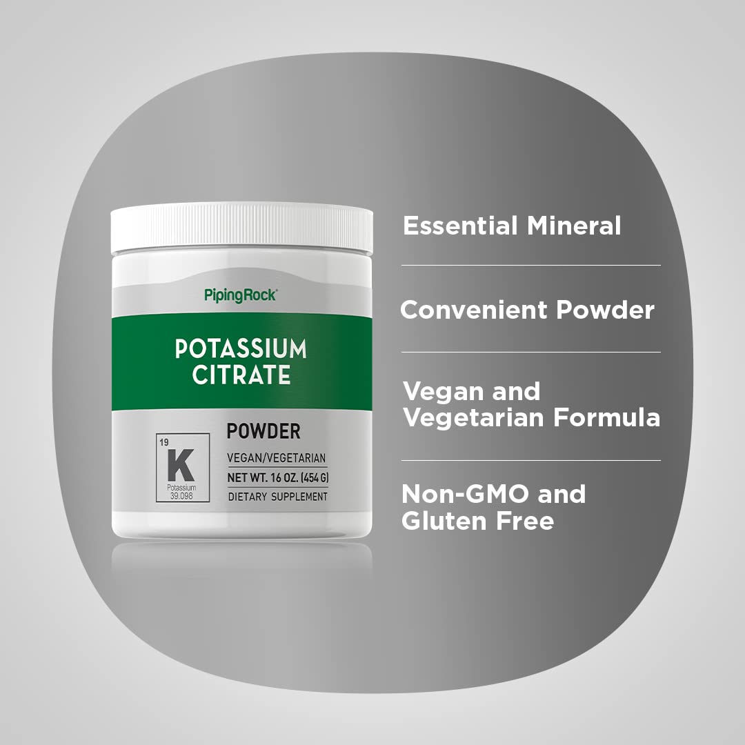 Piping Rock Potassium Powder 454g scoop