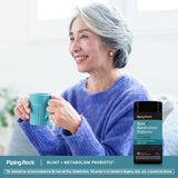Piping Rock Probiotic Capsules 50g on a wooden table