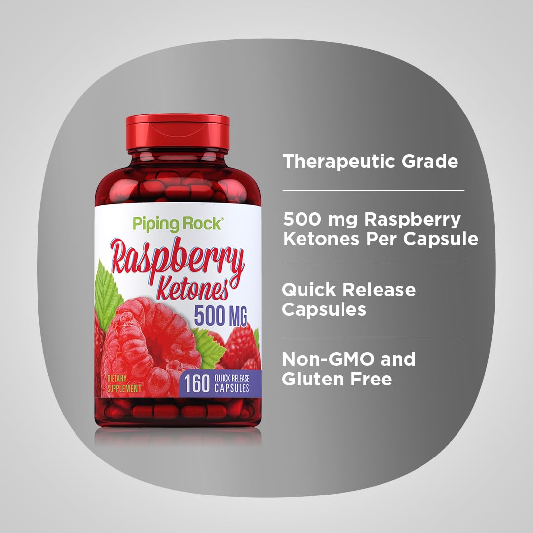 Piping Rock Raspberry Ketones 500 mg supplement packaging