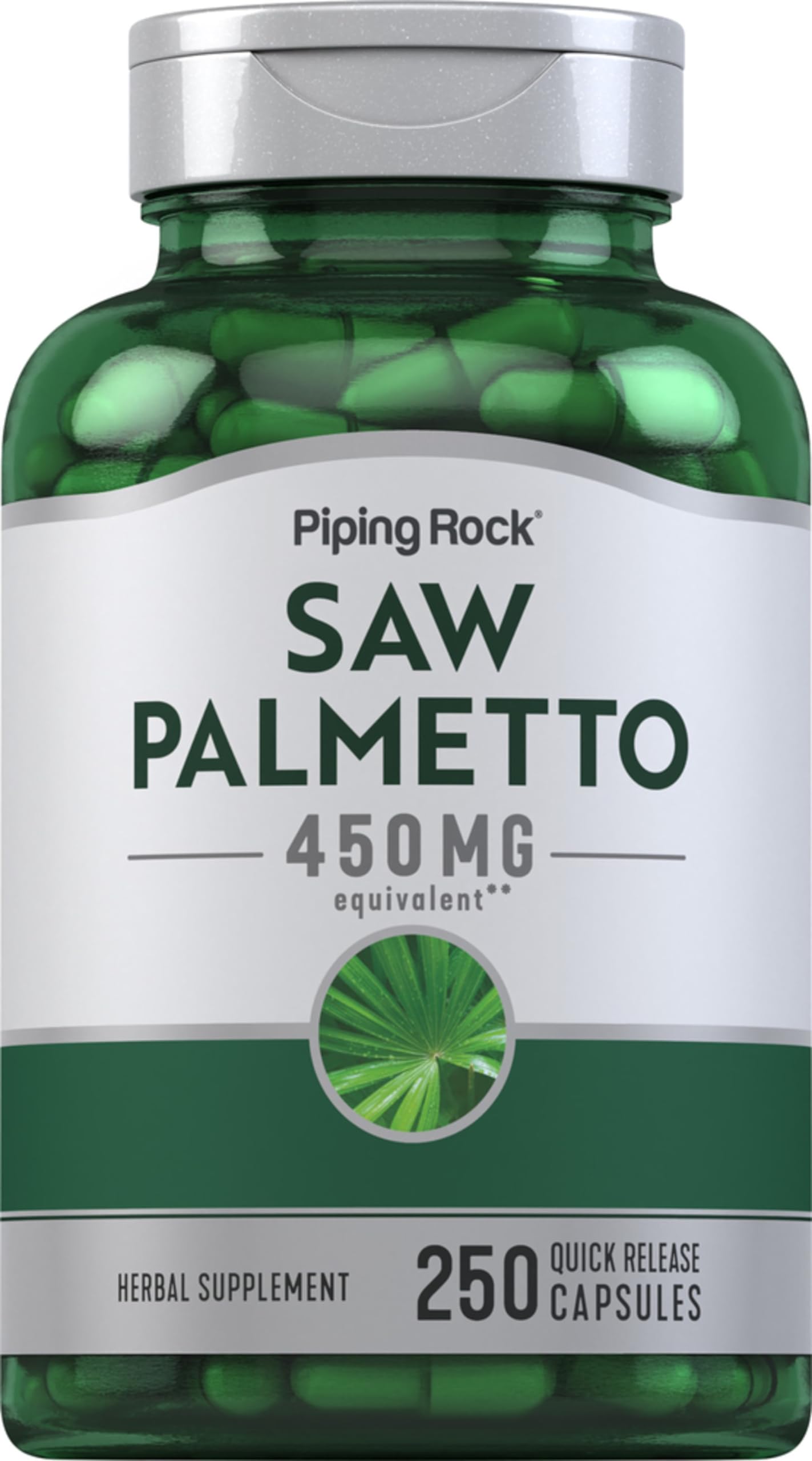 Piping Rock Saw Palmetto Extract 159g capsule bottle front view