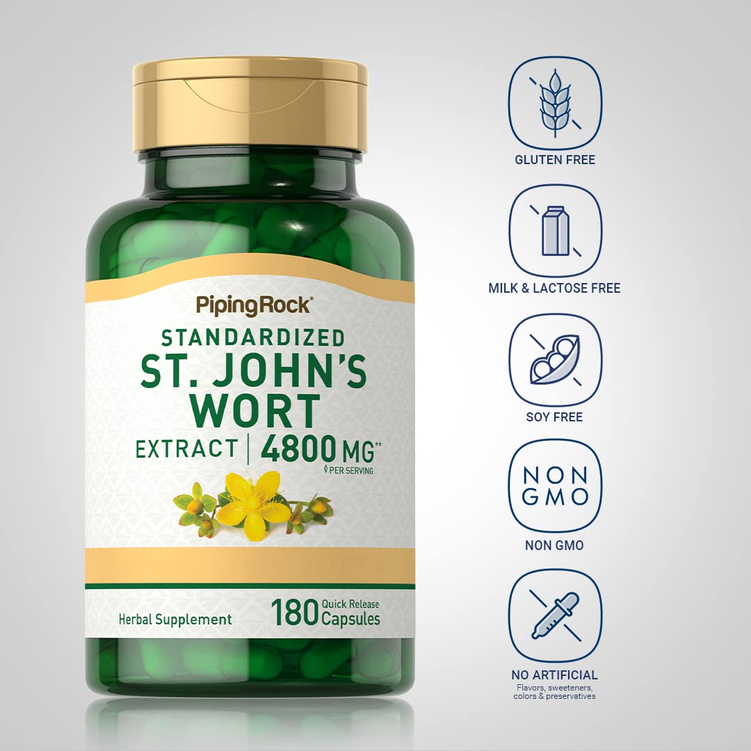 Piping Rock St. John's Wort Extract packaging side view