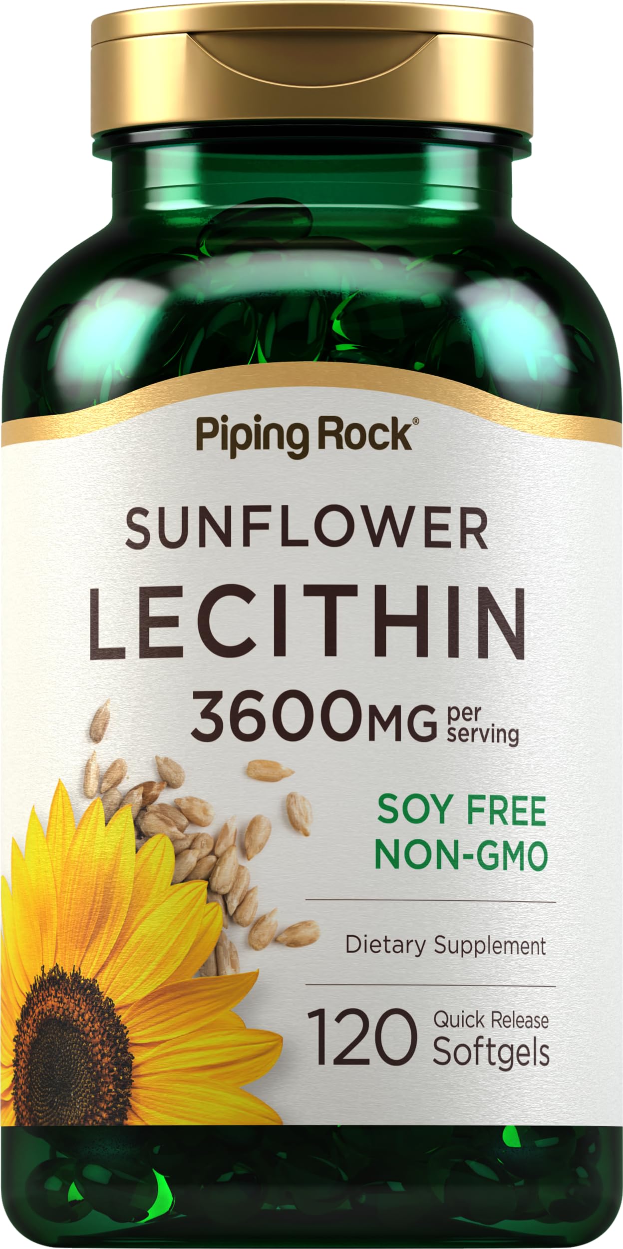 Piping Rock Sunflower Lecithin bottle front view
