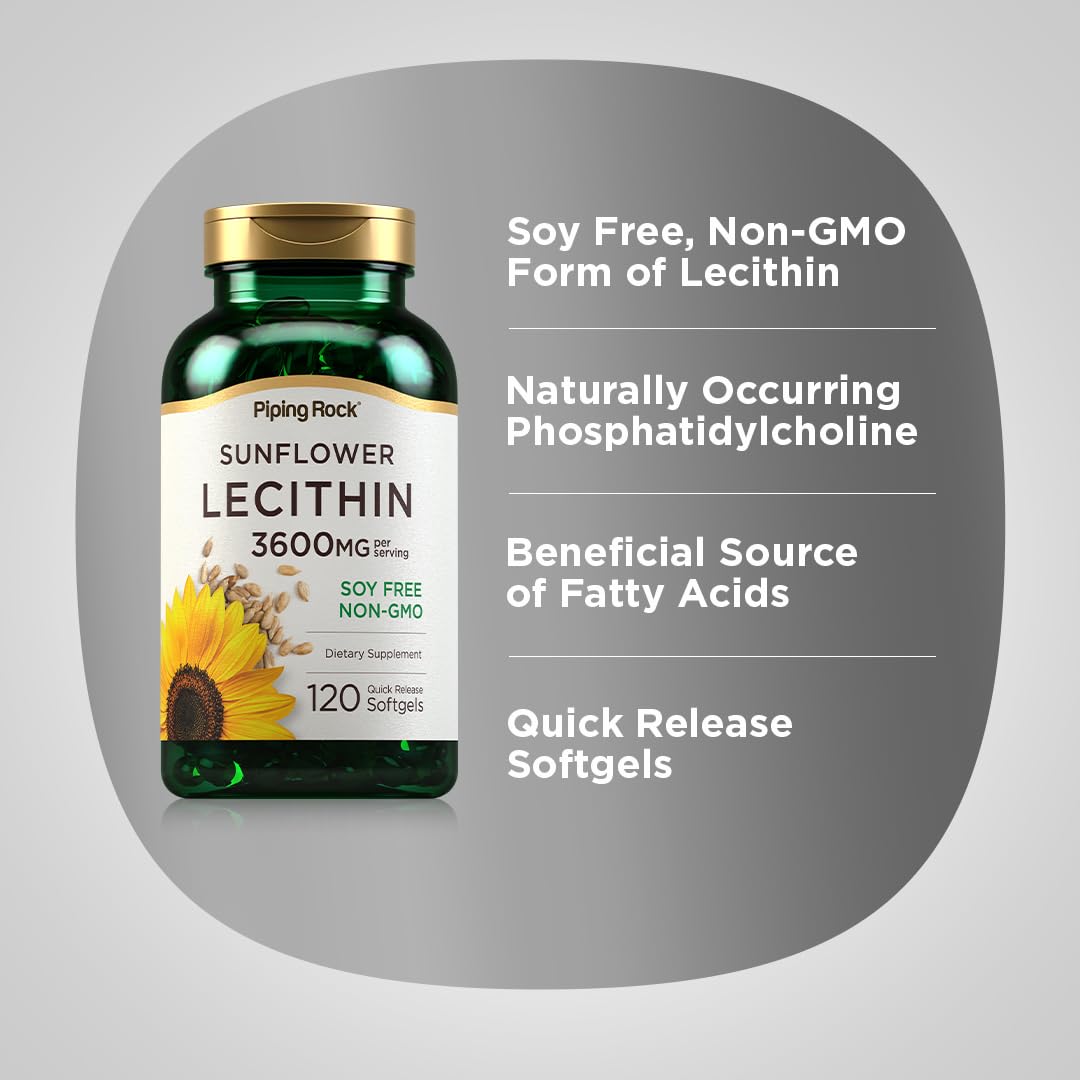 Piping Rock Sunflower Lecithin nutritional information label