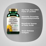 Piping Rock Sunflower Lecithin nutritional information label