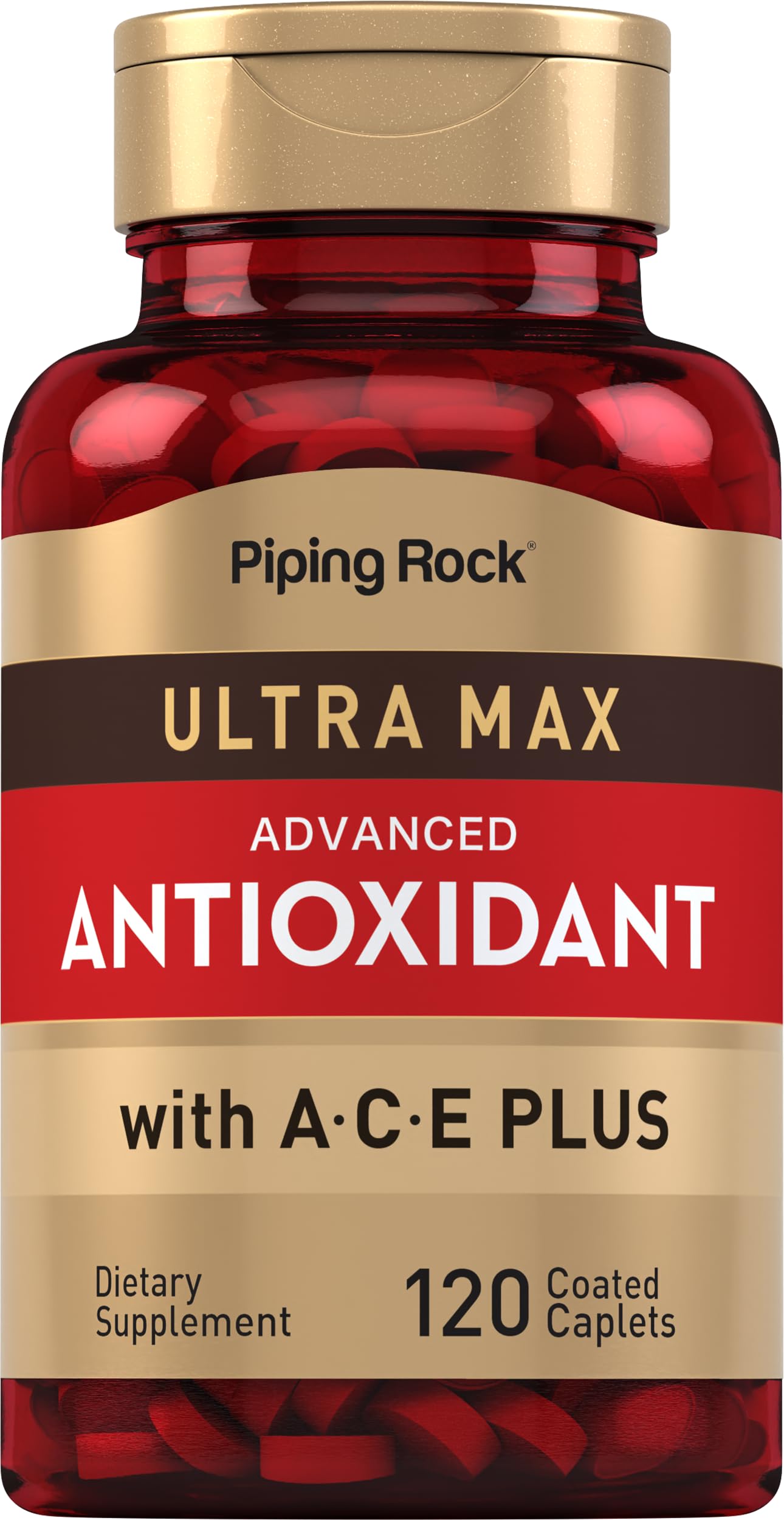 Piping Rock Super Antioxidant Blend Coated Caplets front view