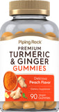 Piping Rock Turmeric and Ginger Gummies front view packaging