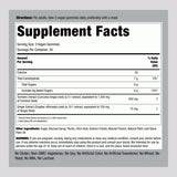 Piping Rock Turmeric and Ginger Gummies side view showing nutrition facts