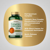 Piping Rock Turmeric Capsules side view