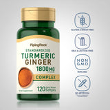 Piping Rock Turmeric Supplement back view with ingredient list