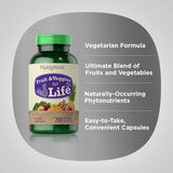 Piping Rock Ultimate Blend of Fruits and Vegetables capsules close-up