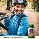 Piping Rock Ultimate Blend of Fruits and Vegetables capsules in hand