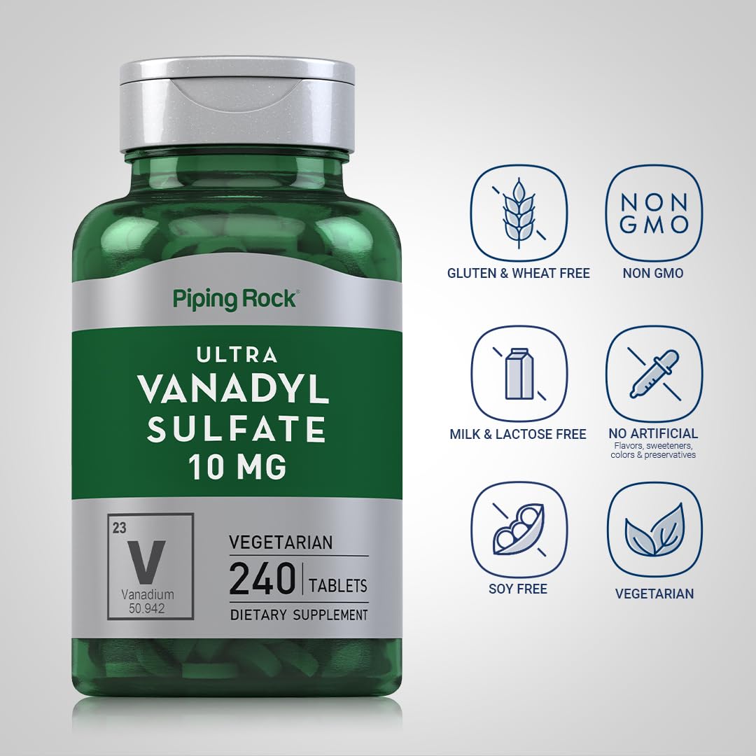 Piping Rock Vanadyl Sulfate bottle with label