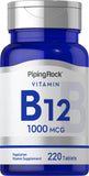 Piping Rock Vitamin B12 1000mcg front view of packaging