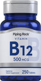 Piping Rock Vitamin B12 500mcg front view of packaging