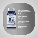 Piping Rock Vitamin B12 Methylcobalamin 1000mcg Fast Dissolve Tablets on a table