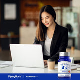 Piping Rock Vitamin B12 Methylcobalamin 5000mcg tablets in hand