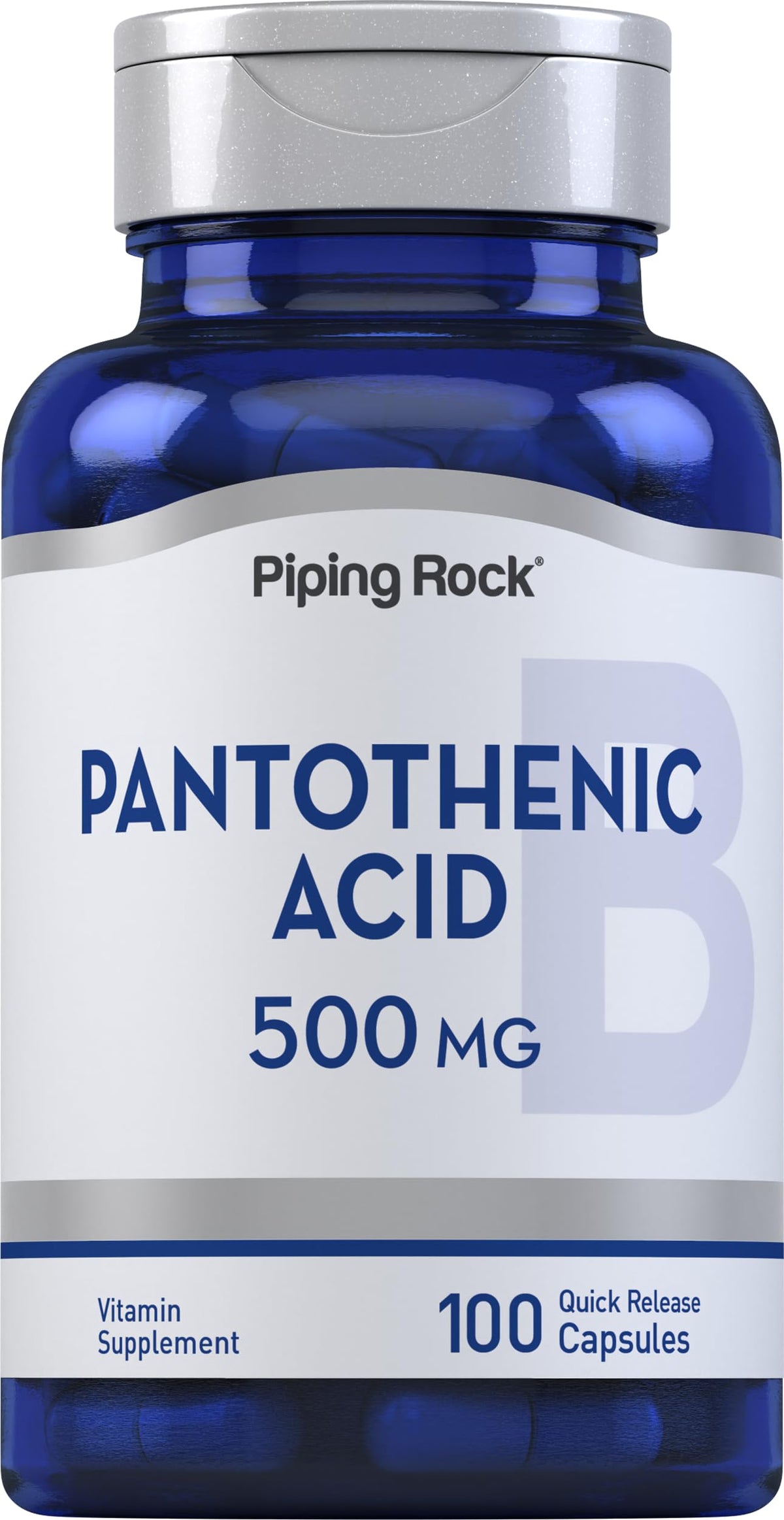 Piping Rock Vitamin B5 500mg bottle front view