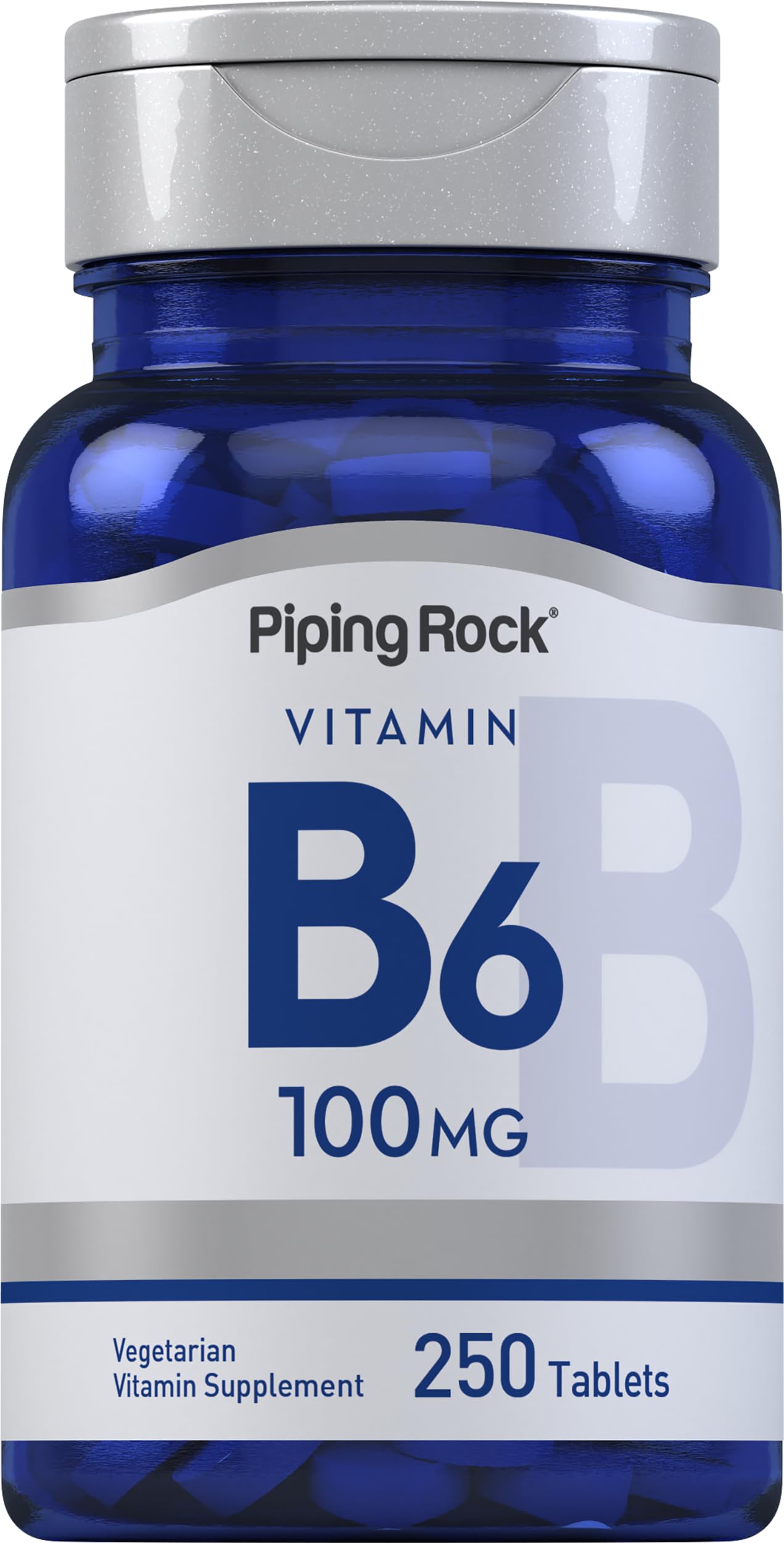 Piping Rock Vitamin B6 100mg supplement front view