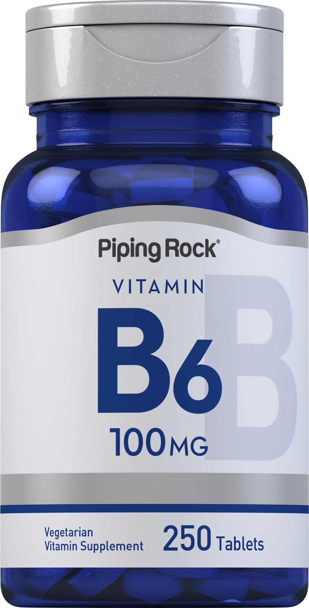 Piping Rock Vitamin B6 100mg supplement front view