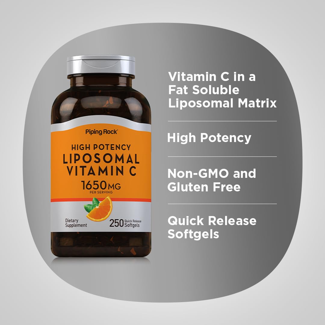 Piping Rock Vitamin C Liposomal Softgels back view