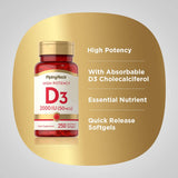 Piping Rock Vitamin D3 50 mcg softgel side view