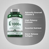 Piping Rock Vitamin E 400 IU softgel back view with label