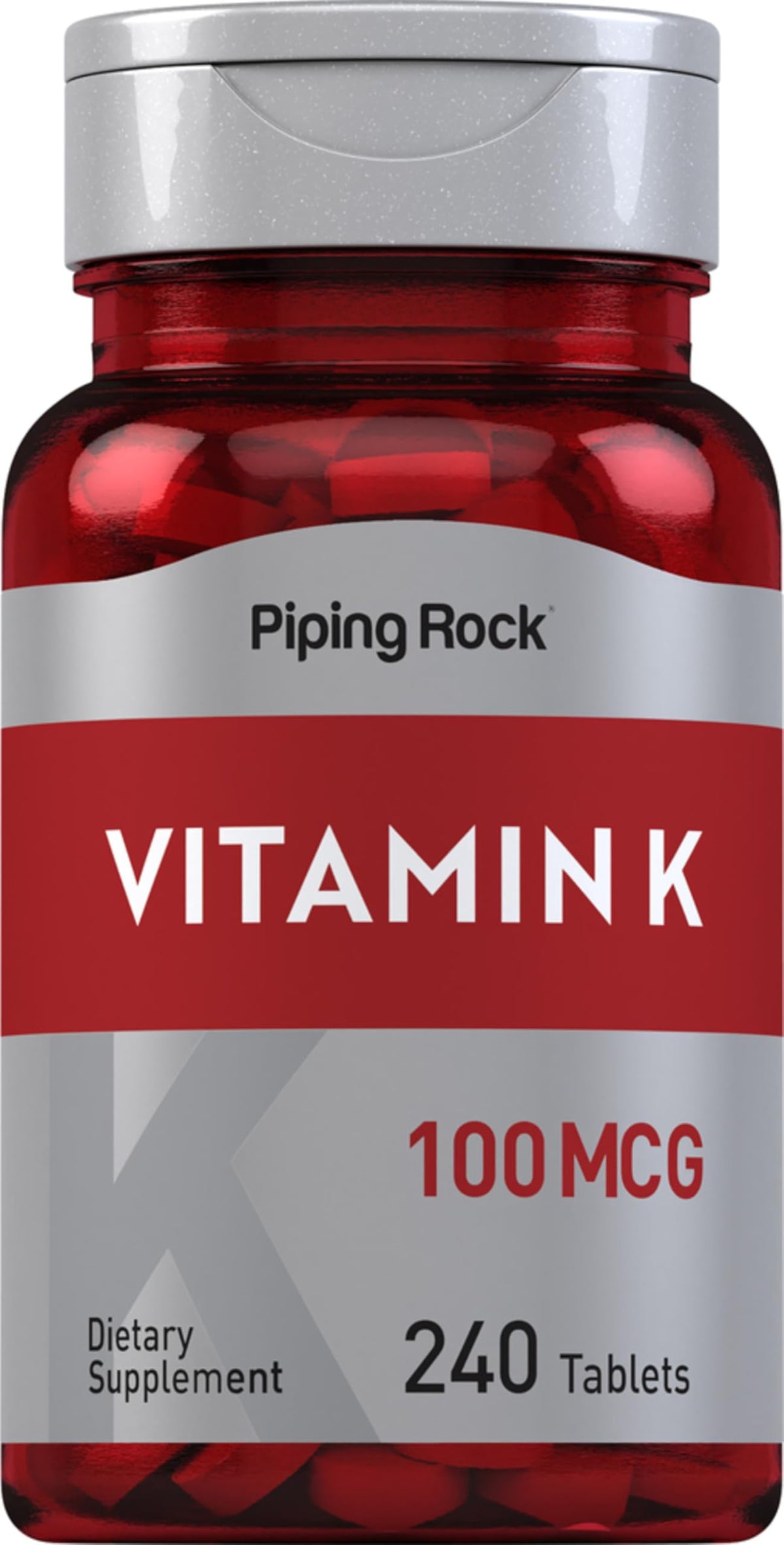 Piping Rock Vitamin K1 Supplement 118g front view of packaging