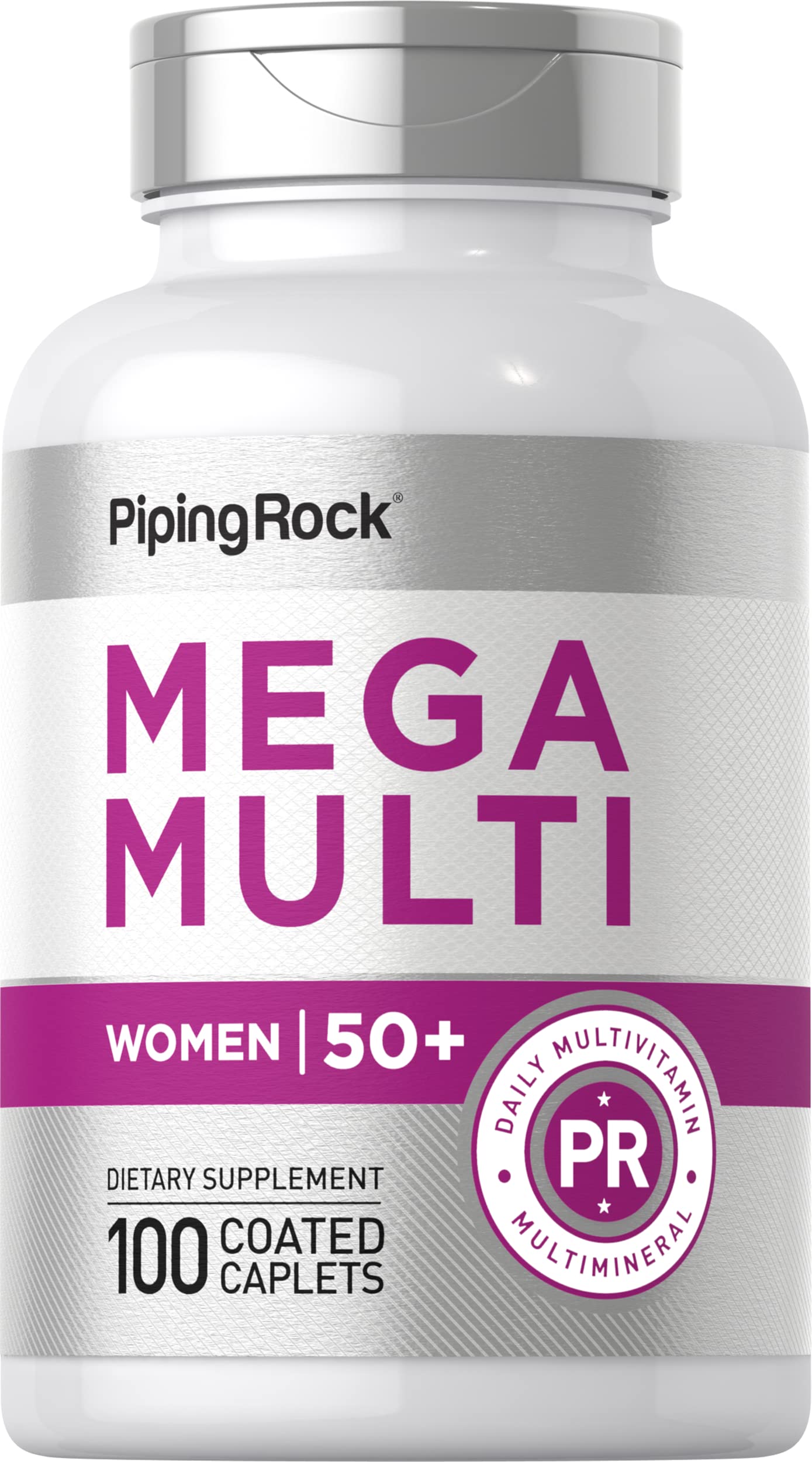 Piping Rock Women's Multivitamins 100 coated caplet pills front view