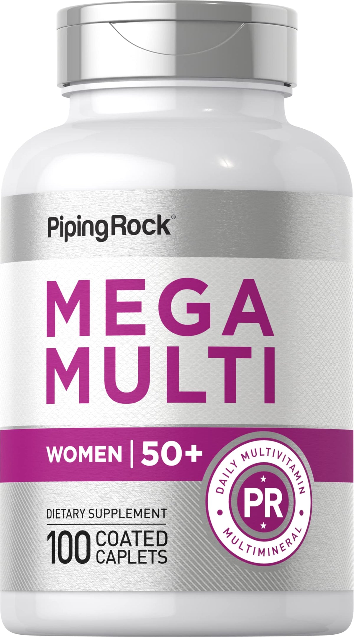 Piping Rock Women's Multivitamins 100 coated caplet pills front view