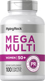 Piping Rock Women's Multivitamins 100 coated caplet pills front view