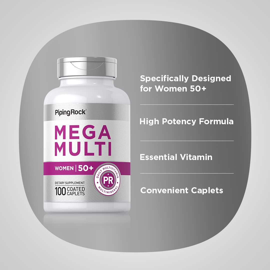 Piping Rock Women's Multivitamins bottle with cap open