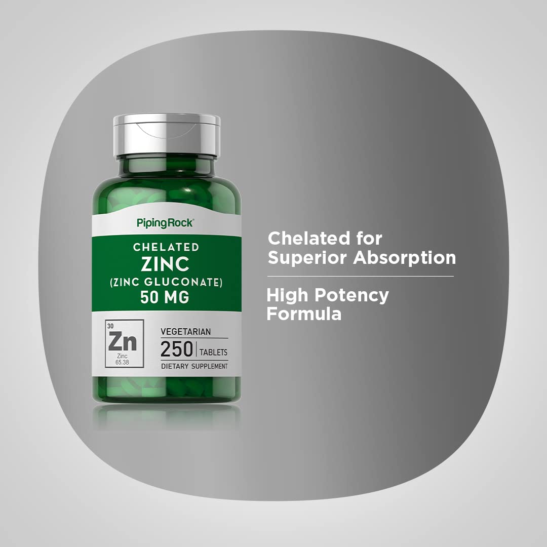 Piping Rock Zinc Chelated 141g back view of packaging