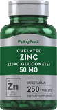 Piping Rock Zinc Chelated 141g front view of packaging