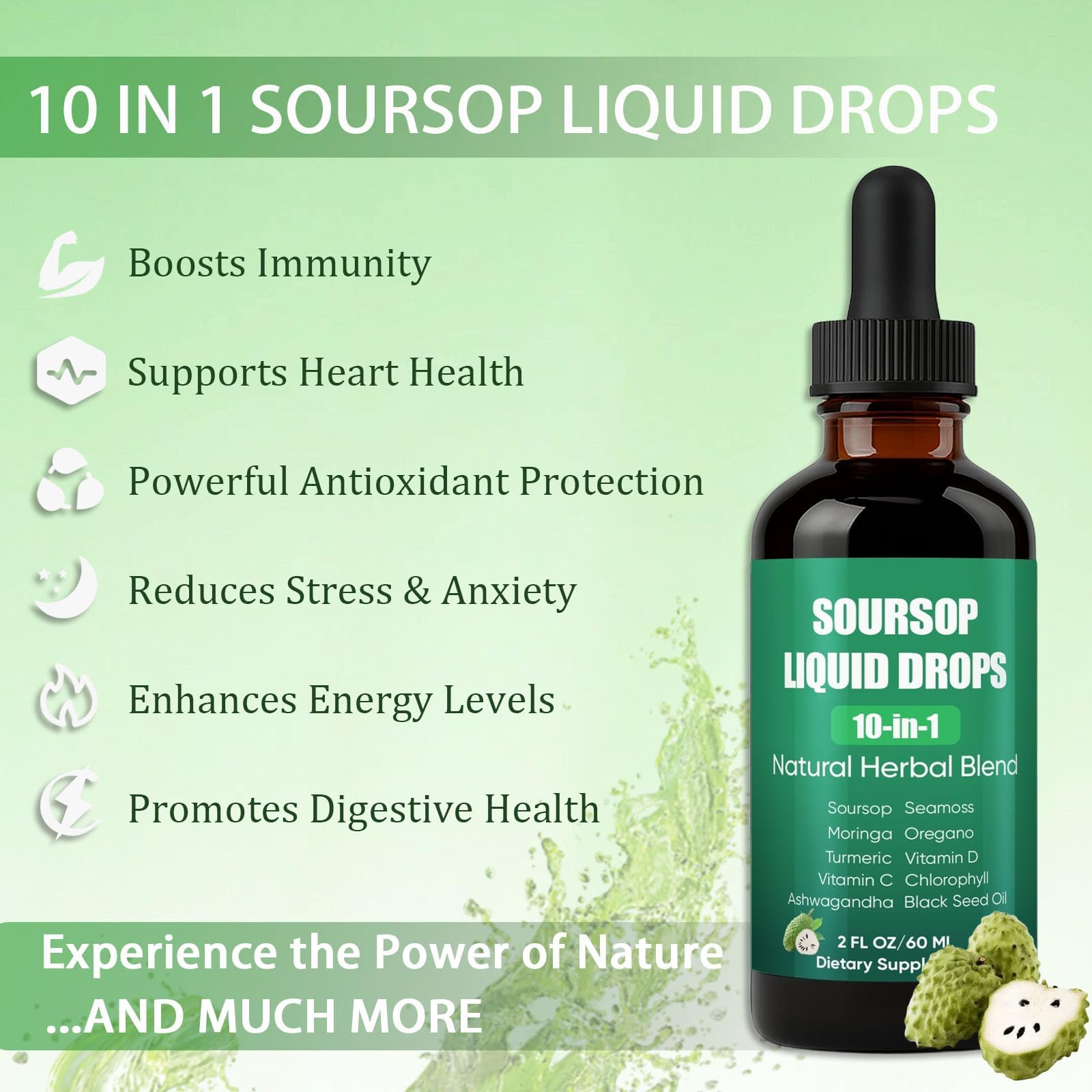 PIRTA 10-in-1 Soursop Extract Drops 60ml with dropper