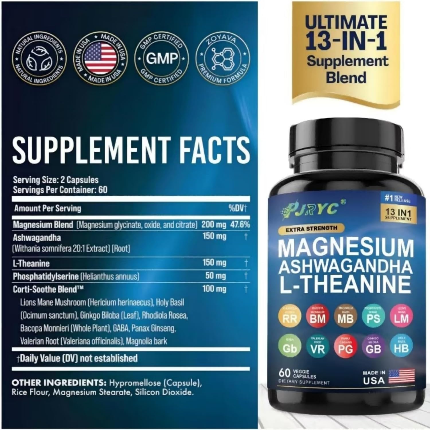 PJRYC Ashwagandha Supplement with herbal extracts